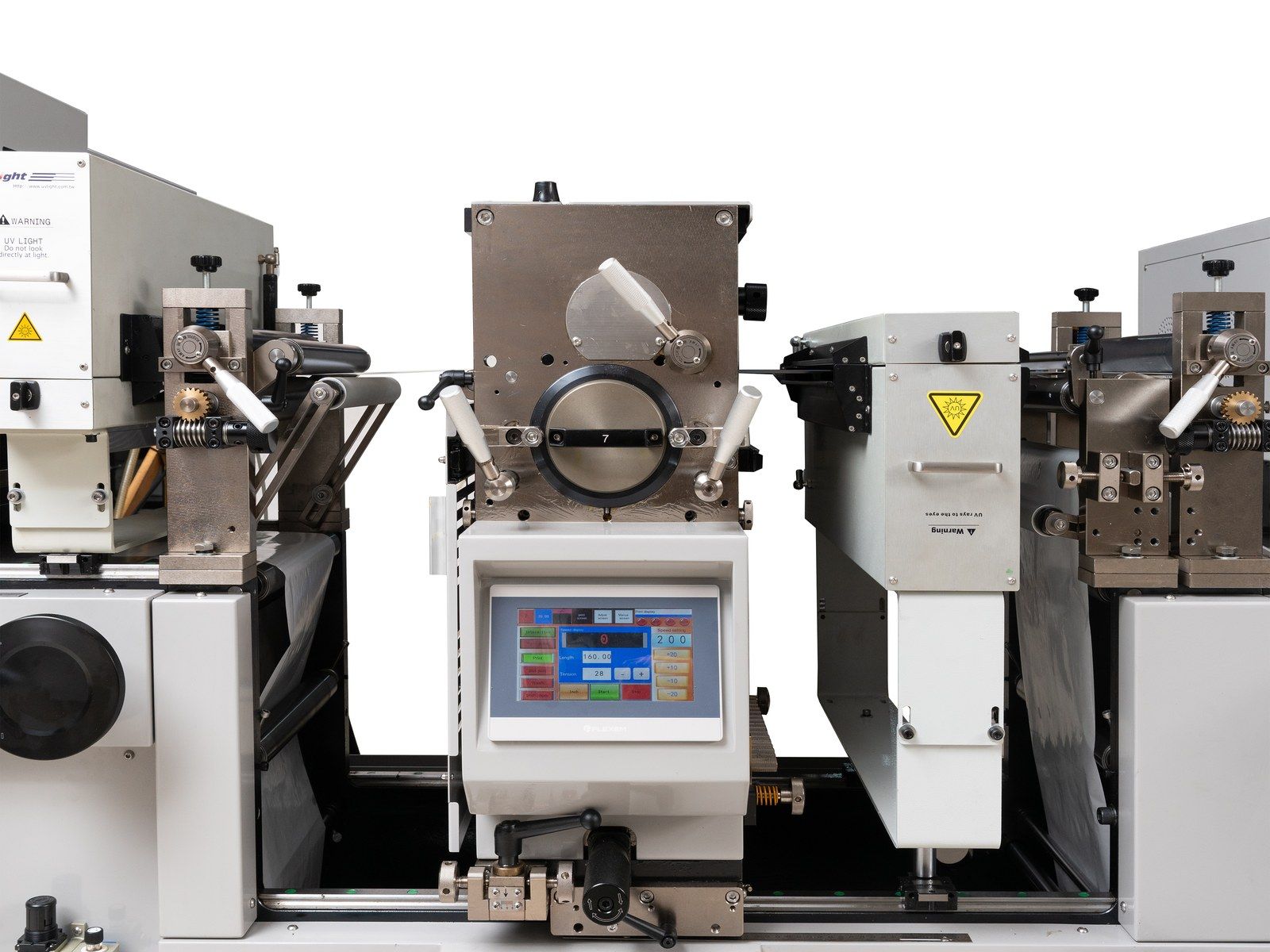 Optional backside printing station with touch screen