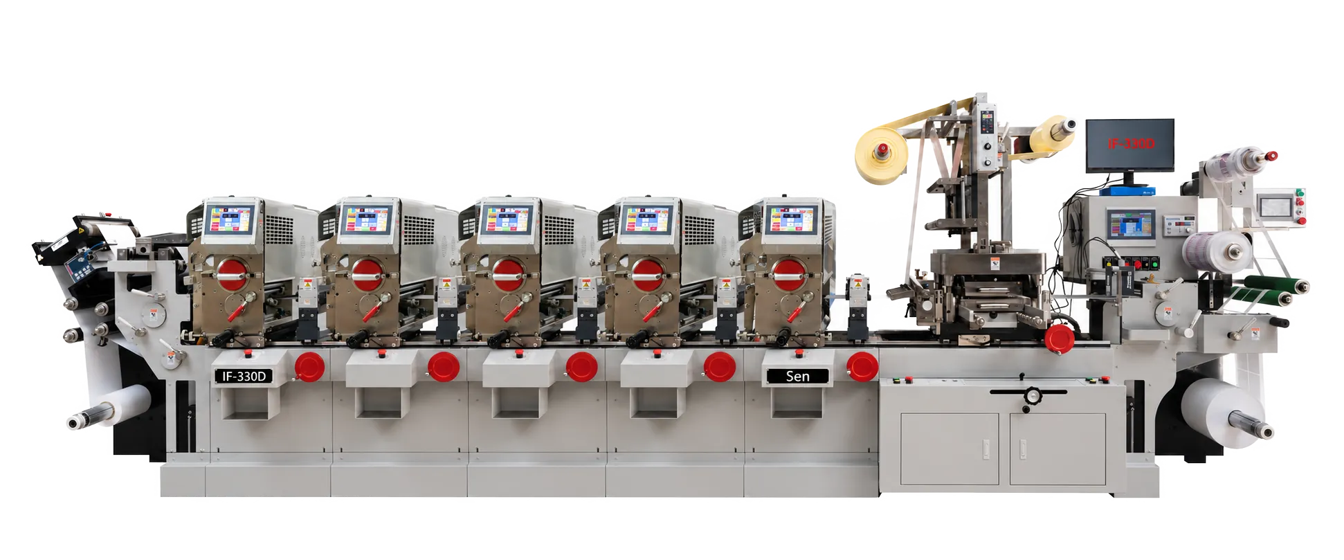 Sen IF-330D with inline flat bed die cut station